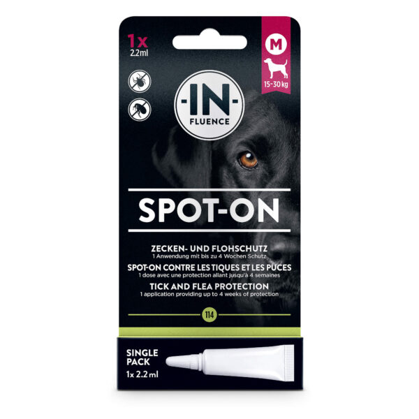 IN-FLUENCE Spot-On Singlepack für Hunde M (15-30kg, 1x 2.2 ml)