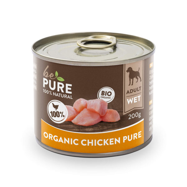 bePure Organic Chicken pure mit Bio Huhn Nassfutter für Hunde