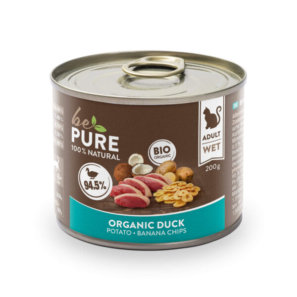 bePure Organic Duck mit Bio Ente, Früchte und Kartoffeln für Katzen